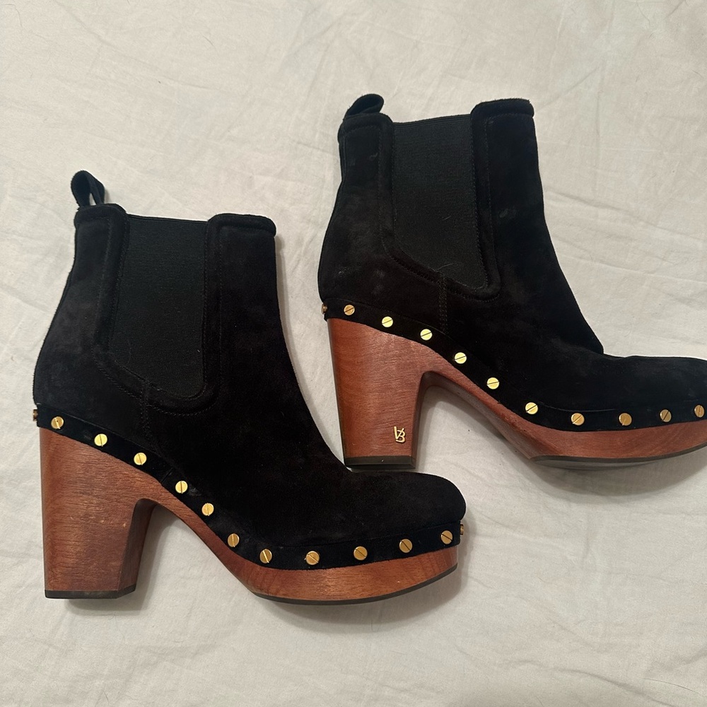 Veronica Beard The Decker Black Suede Booties